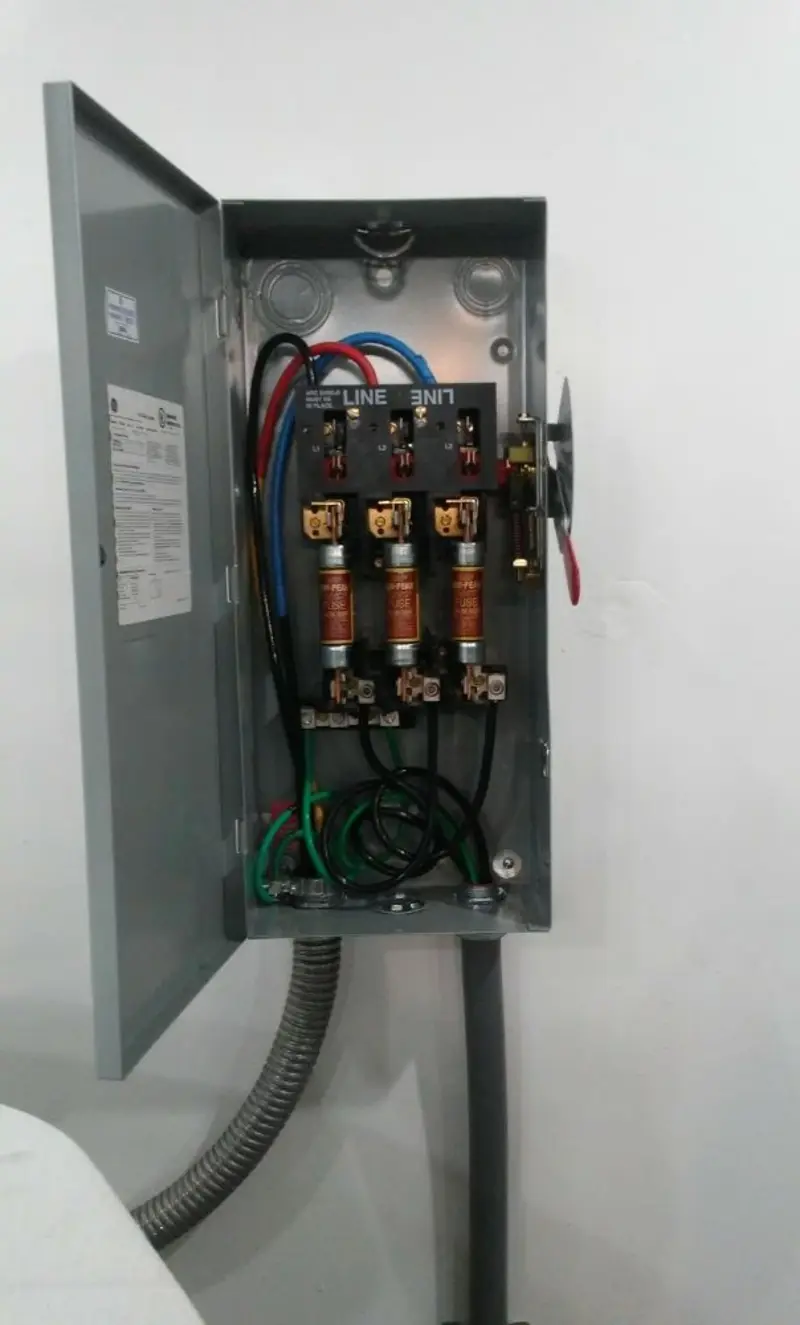 Three-phase disconnect switch installed for Electrical Wiring & Rewiring in Okauchee Lake