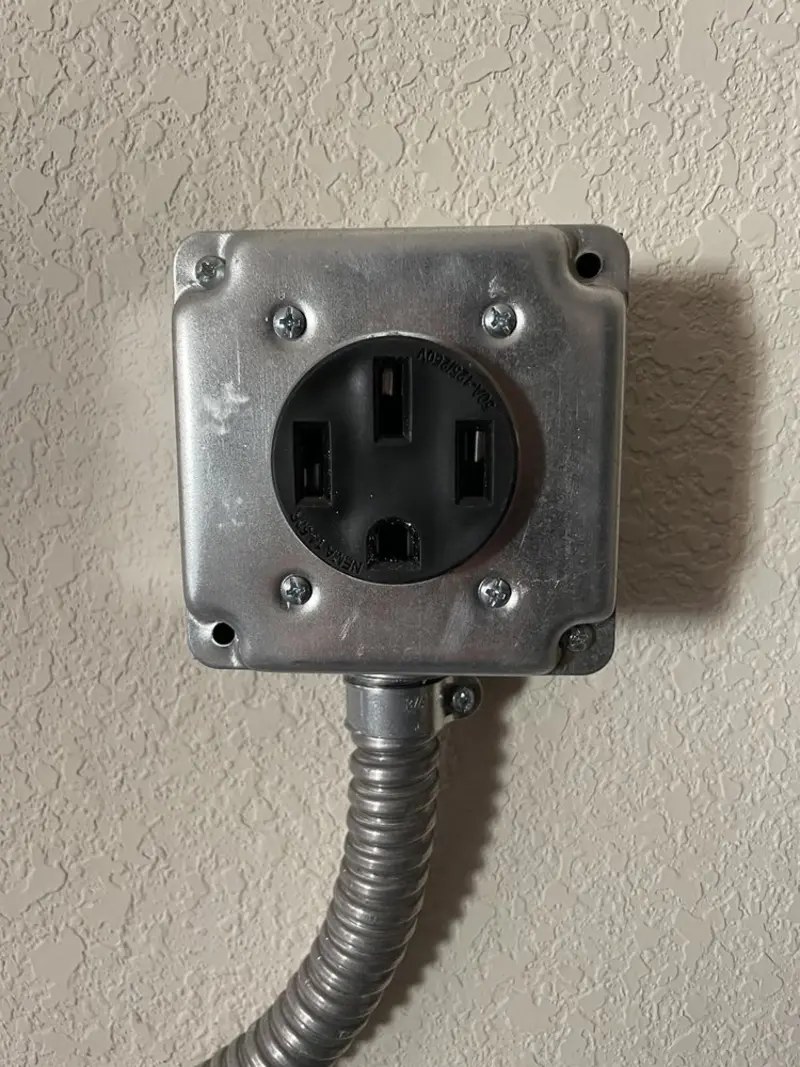 NEMA 14-50 outlet installed for Smart Home Electrical in Okauchee Lake