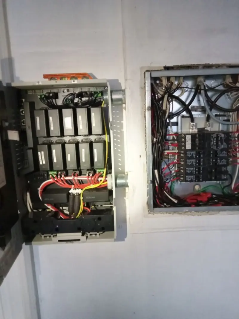 Electrical panel upgrade completed for Security Camera Wiring in Okauchee Lake